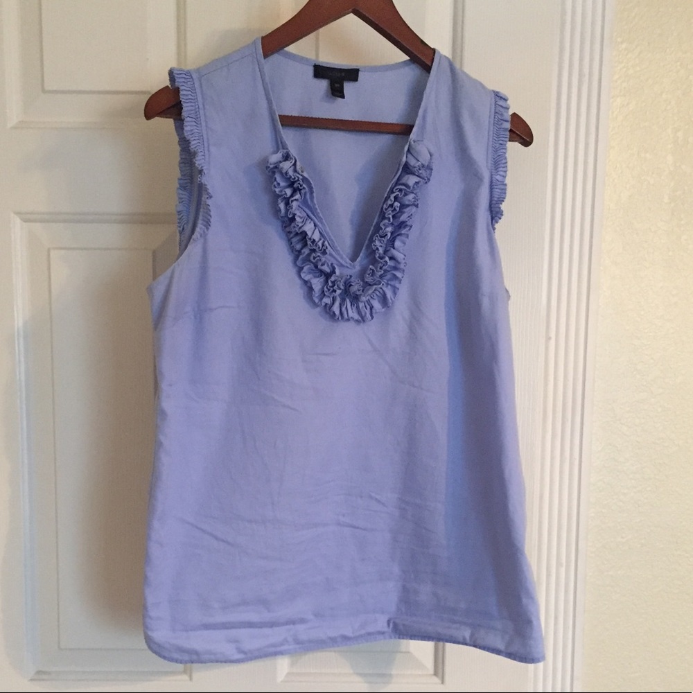 J Crew size 10 powder blue blouse